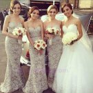 Beautiful Good New Sweetheart Neck Floor Length Patterns Lace Bridesmaid Dress