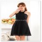 2015 Sweet beaded scarf wrapped chest chiffon party dress skirt big sisters dress code