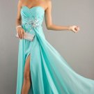 Hot Mint Chiffon Long Prom Dress Evening Party Formal Bridal Wedding Gown Stock