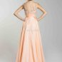 New long Beaded Strapped Boat Neck Long Sexy Prom Dresses Formal Dresses