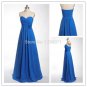 2015 New women Strapless cheap blue chiffon PROM dress bridesmaid dresses custom size color