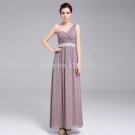 2015 New women chiffon One shoulder bridesmaids dress long evening dress custom size color
