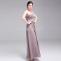 2015 New women chiffon One shoulder bridesmaids dress long evening dress custom size color
