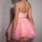 New Evening Dress Crystal Beaded Pink Tulle Backless A-Line custom Size Short evening Dresses