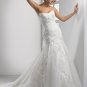 Sexy Wedding Dress A-Line Backless White Sweetheart Plus Size Long Lace Wedding Dress