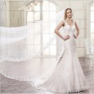 Plus Size Lace Wedding Dress Romantic Long Mermaid Wedding Dress Sexy V-neck brides dress