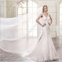 Plus Size Lace Wedding Dress Romantic Long Mermaid Wedding Dress Sexy V-neck brides dress
