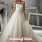 Lace Wedding Dress Fashionable Strapless Backless Ivory Long Wedding Dresses A-Line Wedding Dress