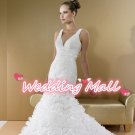 Fashionable Winter Mermaid Wedding Dress Custom Made Crystal Long White Wedding Dresses Gown