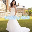 New High Quality White Sweetheart Backless Tulle A-Line Wedding Dresses Gowns