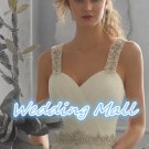 Fashionable Wedding Dress Chiffon Luxury Beaded Crystal Spaghetti Straps A-Line Wedding Dress