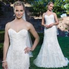 New Appliques Romantic White Ivory Sexy Long Wedding Dress A-Line Backless Lace Wedding Dress