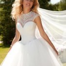 Custom made Bride dress A-Line Sweetheart Sexy Wedding Gown White Tulle Long Vintage Wedding dress