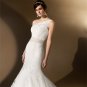 New Wedding Bride Dress Charming A-Line Court Train Long Lace Mermaid Custom Bride Wedding Dress
