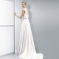 New Wedding Bride Dress Sexy Chiffon Bride dress V-neck Fashionable Satin White A-Line wedding dress