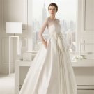 Fashionable Long Wedding Dress Sleeve A-Line Custom Made Long White Bride Wedding Dresses