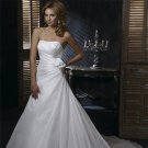 2016 White Wedding Dress Fashionable Long Chiffon Lace Up Sleeveless Bride Wedding Dresses