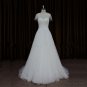 Custom Size Long Wedding Dresses White Backless Tulle A-Line Fashion Wedding Dress