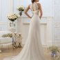 Sexy Wedding Dress Bead White Romantic Custom Size Long Vintage Wedding Dress Chiffon Bride Gowns