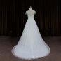 Custom Size Long Wedding Dresses White Backless Tulle A-Line Fashion Wedding Dress