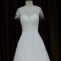 Custom Size Long Wedding Dresses White Backless Tulle A-Line Fashion Wedding Dress