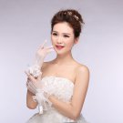 New spring and summer bridal lace chiffon short paragraph wedding knot white gloves Accessories