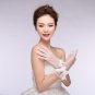 new spring summer bridal lace chiffon short paragraph bride married gloves white accessories