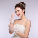 New Korean version bride wedding gloves bridal lace chiffon short paragraph white wedding gloves