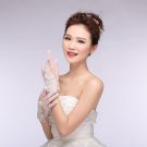 New Korean version spring summer bridal lace chiffon short paragraph bride married white gloves