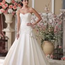 Custom Made White Sexy Backless Wedding Dress Sweetheart Appliques Long Mermaid Wedding Dress