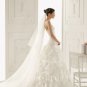 Lace Edge Skirt Sleeveless Ruffles Sweetheart Bridal Dress White Plus Size Wedding Dress