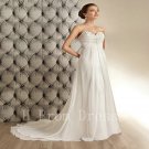 Wedding Dress Pearls Chiffon Sexy A-Line Backless Fashion Cheap Floor Length Wedding Dress