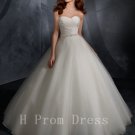 2016 Luxury Crystal Sweetheart White A-Line Backless Romantic Cheap Floor Length Wedding Dress