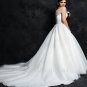Hot Sale A-Line Sweetheart Backless Bridal Dress Fashion Beads White Long Plus Size Wedding Dresses