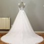 Plus Size Lace A-Line Wedding Dress V-neck Romantic White Sexy Long Real Sample Wedding Dress