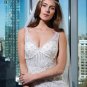 Mermaid Lace Wedding Dress Spaghetti Straps Beaded Vintage Bridal Dress White Long Wedding Dress