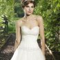 Sweetheart Backless A-Line Pearls Bridal Dress Fashion Beaded Crystal White Long Wedding Dress