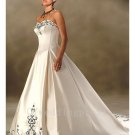 Sweep Train Wedding Dress A-Line Sleeveless Hot Sale Fashionable Ivory Long Wedding Dress