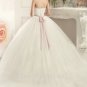 Plus Size Lace Up Wedding Dress Crystals Elegant A-Line Sweetheart Long White Tulle Wedding Dress