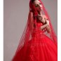 2016 Sexy Red Tulle Wedding Dress Crystals Beadings New Style Sleeveless A-Line Wedding Gowns