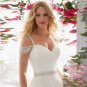 Sexy Backless Long Elegant White Floor-Length Spaghetti Straps A-Line Wedding Dress Bridal Dress