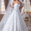 High Quality Lace Wedding Dress Beads Sexy Backless Plus Size A-Line Wedding Dress