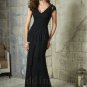 Long Purple Black Chiffon Mermaid Mother Of The Bride Pant Suits Beadings Cap Sleeve Formal Dress