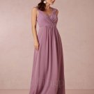 2016 New Long Mother Of The Bride Pant Sexy V-neck Brown Chiffon A-Line Dresses For Wedding