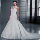 White Lace Wedding Dress 2016 New Floor Length Mermaid Lace Wedding Dress