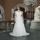 Chiffon Long Wedding Dress Simple Sweetheart Bridal Dress A-Line White Wedding Dress