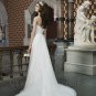 Chiffon Long Wedding Dress Simple Sweetheart Bridal Dress A-Line White Wedding Dress