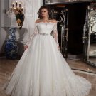 2016 Lace Wedding Dress Long Sleeve White Romantic A-Line Wedding Dress Bride Dresses Gowns