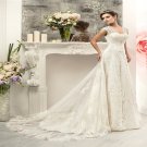 2016 Lace Wedding Dress Sexy V-neck White Long Mermaid Wedding Dress