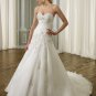 2016 A-Line Wedding Dress Appliques White Backless Fashionable Cheap Floor Length Wedding Dress